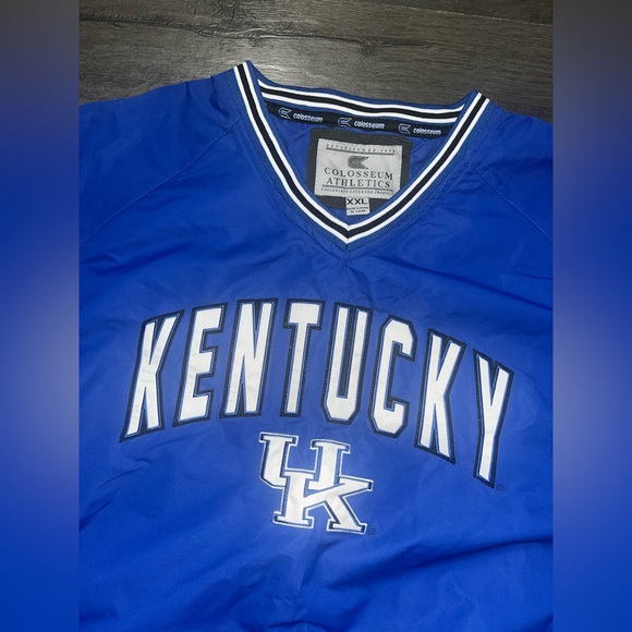 Men's XXL Colosseum Kentucky Wildcats Fair Catch Pullover Windbreaker Jacket - Picture 3 of 7